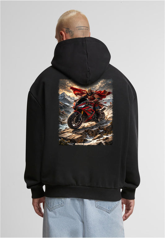 Olivier Industries TM Biker Samurai oversize heavy unisex Hoodie blck