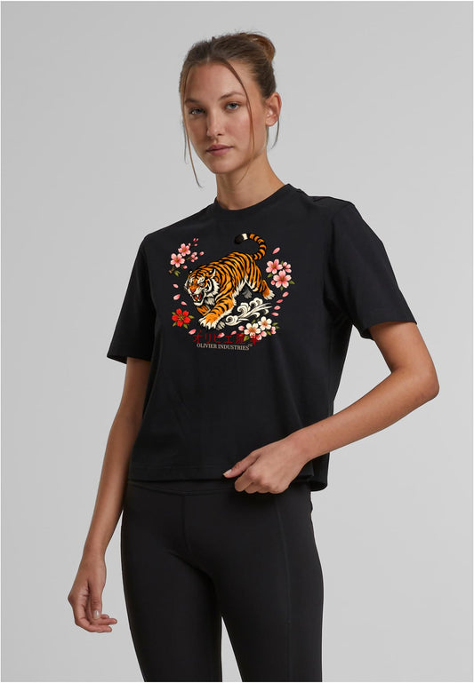 Olivier Industries TM - Tiger Cherry - Sorona Loosefit Ladies Tee blck