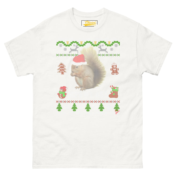 Olivier Industries TM Worldwide - christmas ugly sweater tee kiss my ass