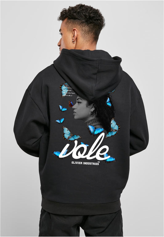 Olivier industries blue papillon hoodie volé "fly" butterfly Heavy Oversize Hoodie