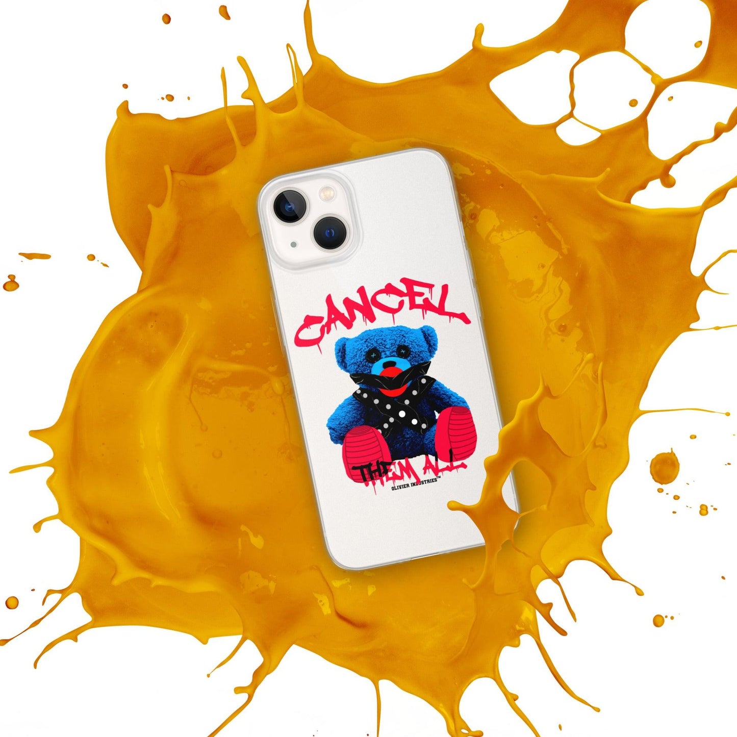 Olivier Industries ®Worldwide- Cancel Them All Bondage Bear iPhone-Hülle - Olivier Industries ® Art & Apparel