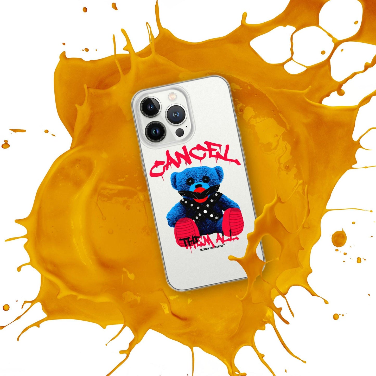 Olivier Industries ®Worldwide- Cancel Them All Bondage Bear iPhone-Hülle - Olivier Industries ® Art & Apparel
