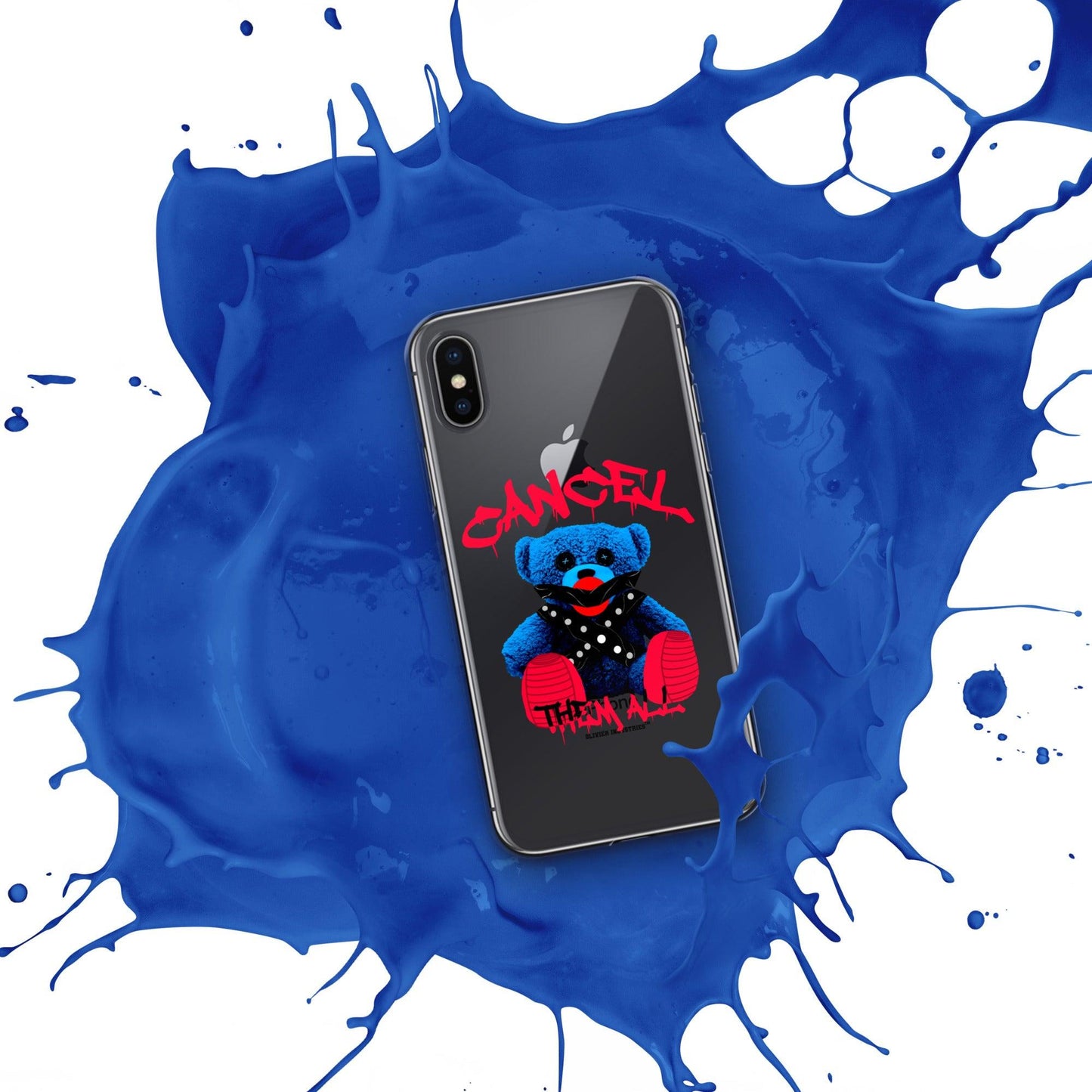 Olivier Industries ®Worldwide- Cancel Them All Bondage Bear iPhone-Hülle - Olivier Industries ® Art & Apparel