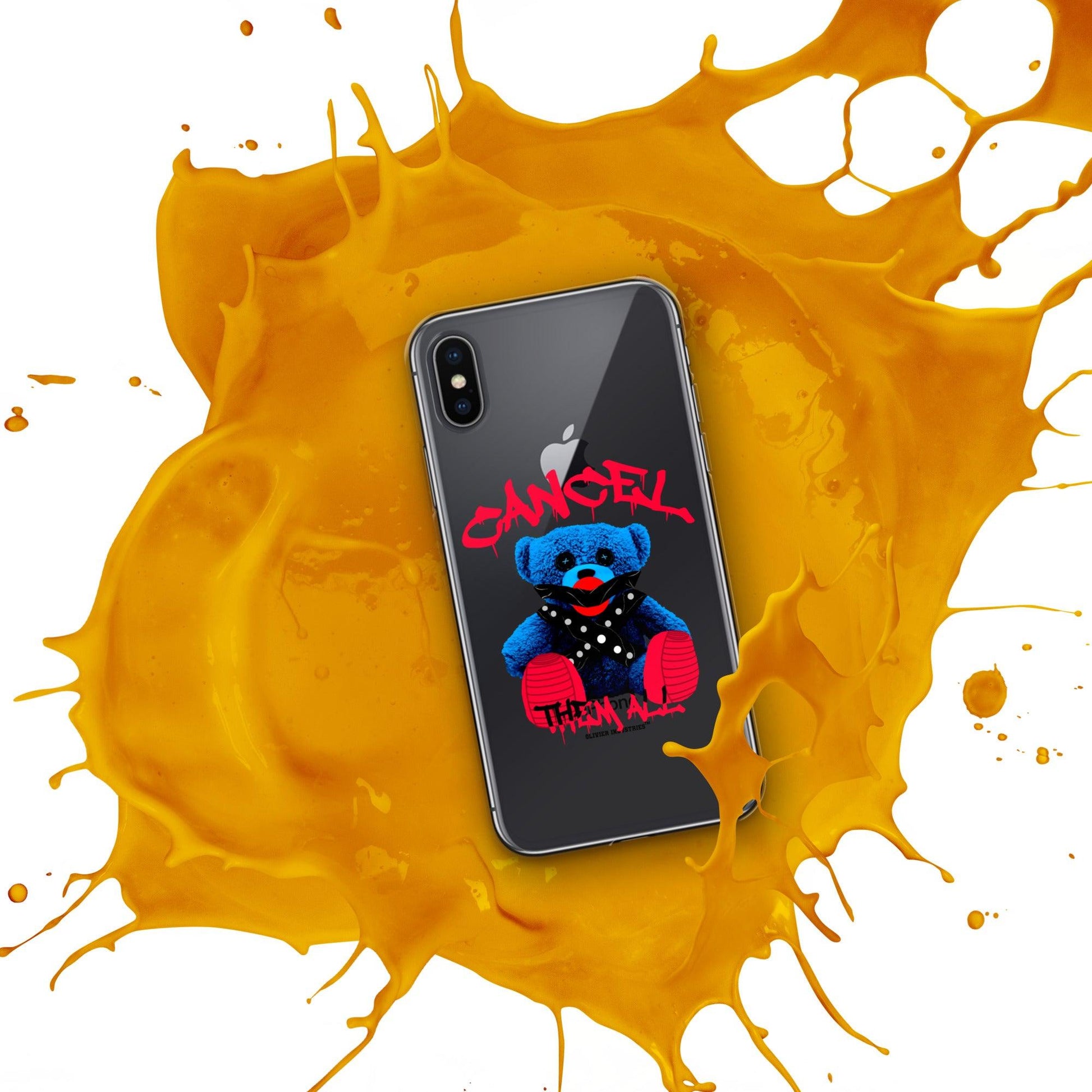 Olivier Industries ®Worldwide- Cancel Them All Bondage Bear iPhone-Hülle - Olivier Industries ® Art & Apparel