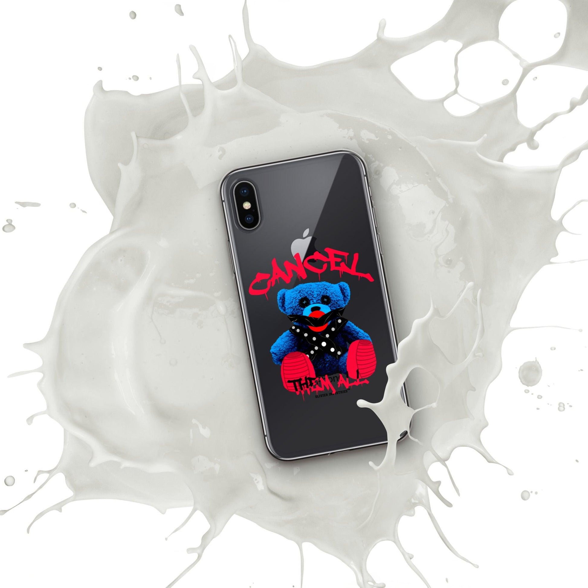 Olivier Industries ®Worldwide- Cancel Them All Bondage Bear iPhone-Hülle - Olivier Industries ® Art & Apparel