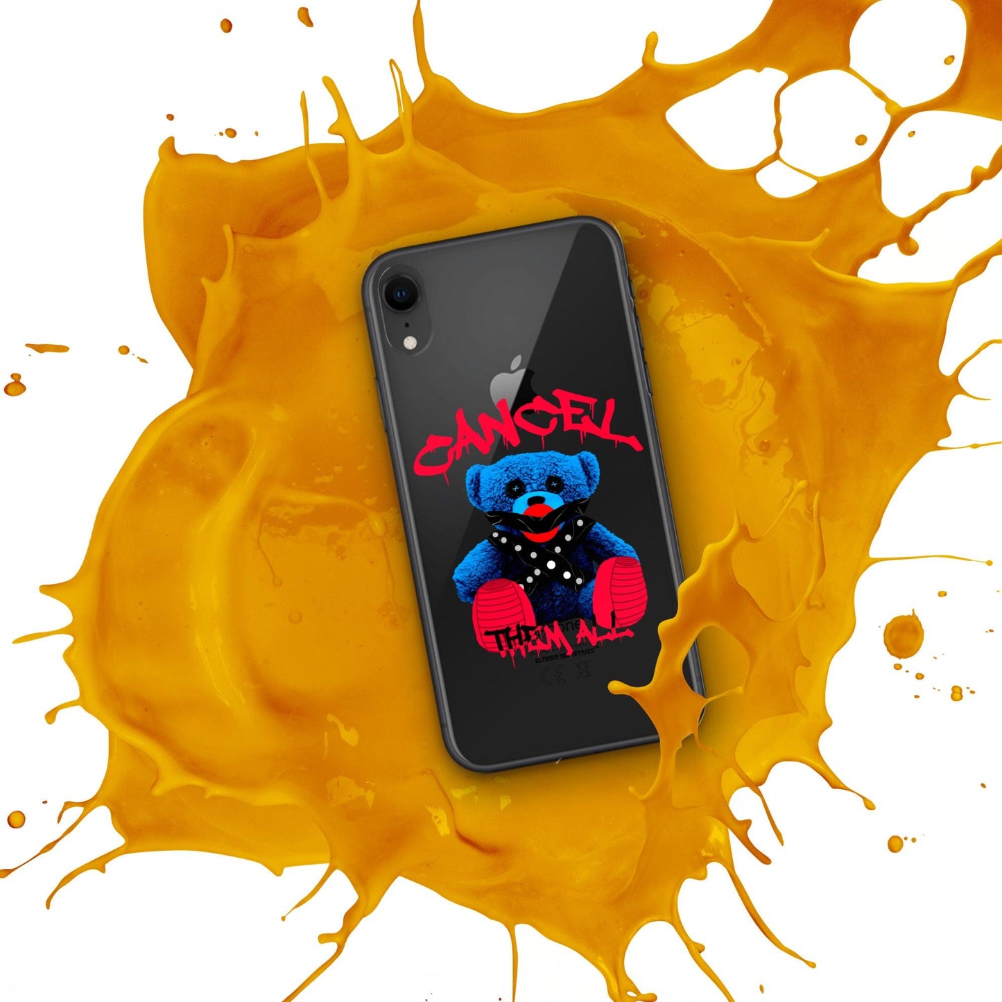 Olivier Industries ®Worldwide- Cancel Them All Bondage Bear iPhone-Hülle - Olivier Industries ® Art & Apparel
