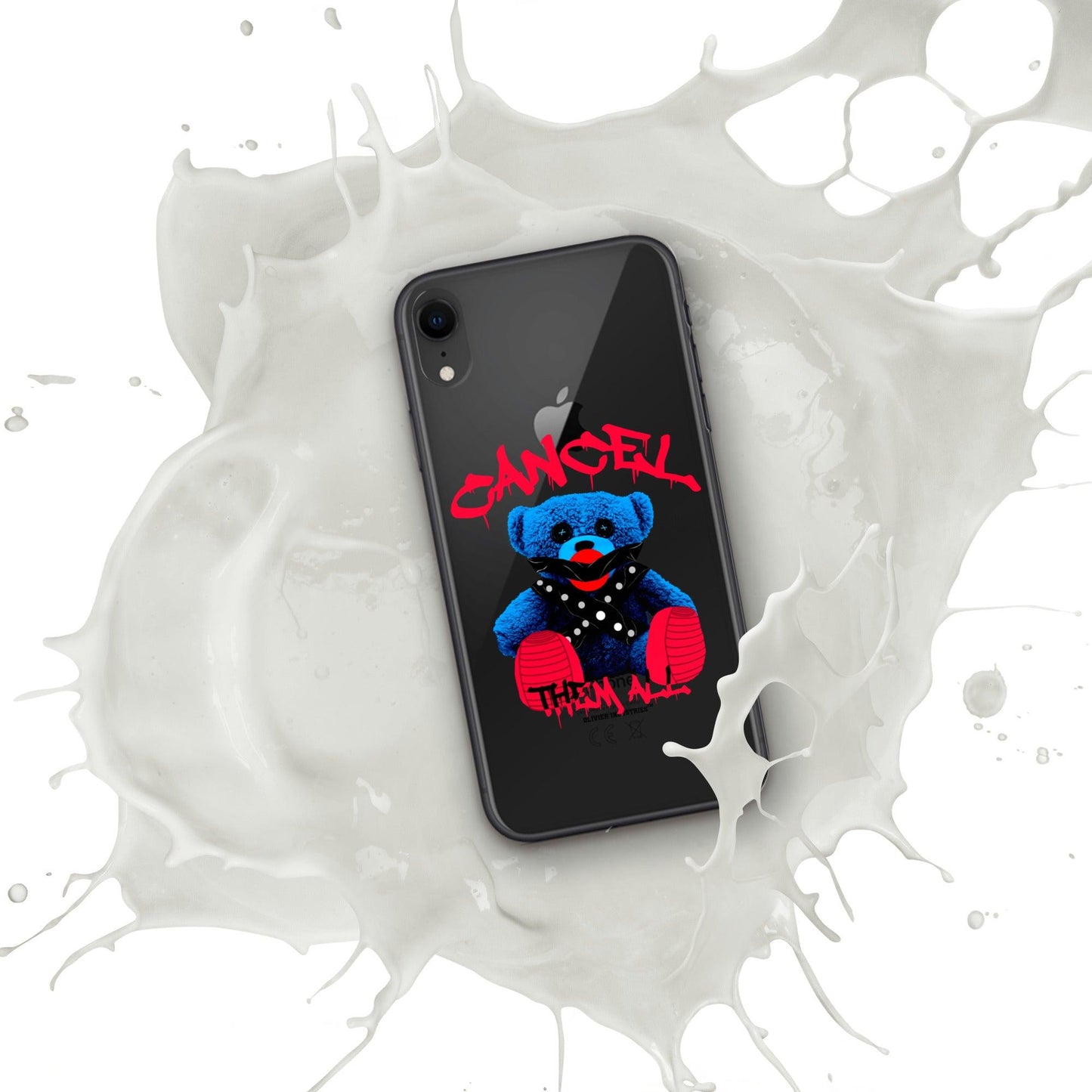 Olivier Industries ®Worldwide- Cancel Them All Bondage Bear iPhone-Hülle - Olivier Industries ® Art & Apparel