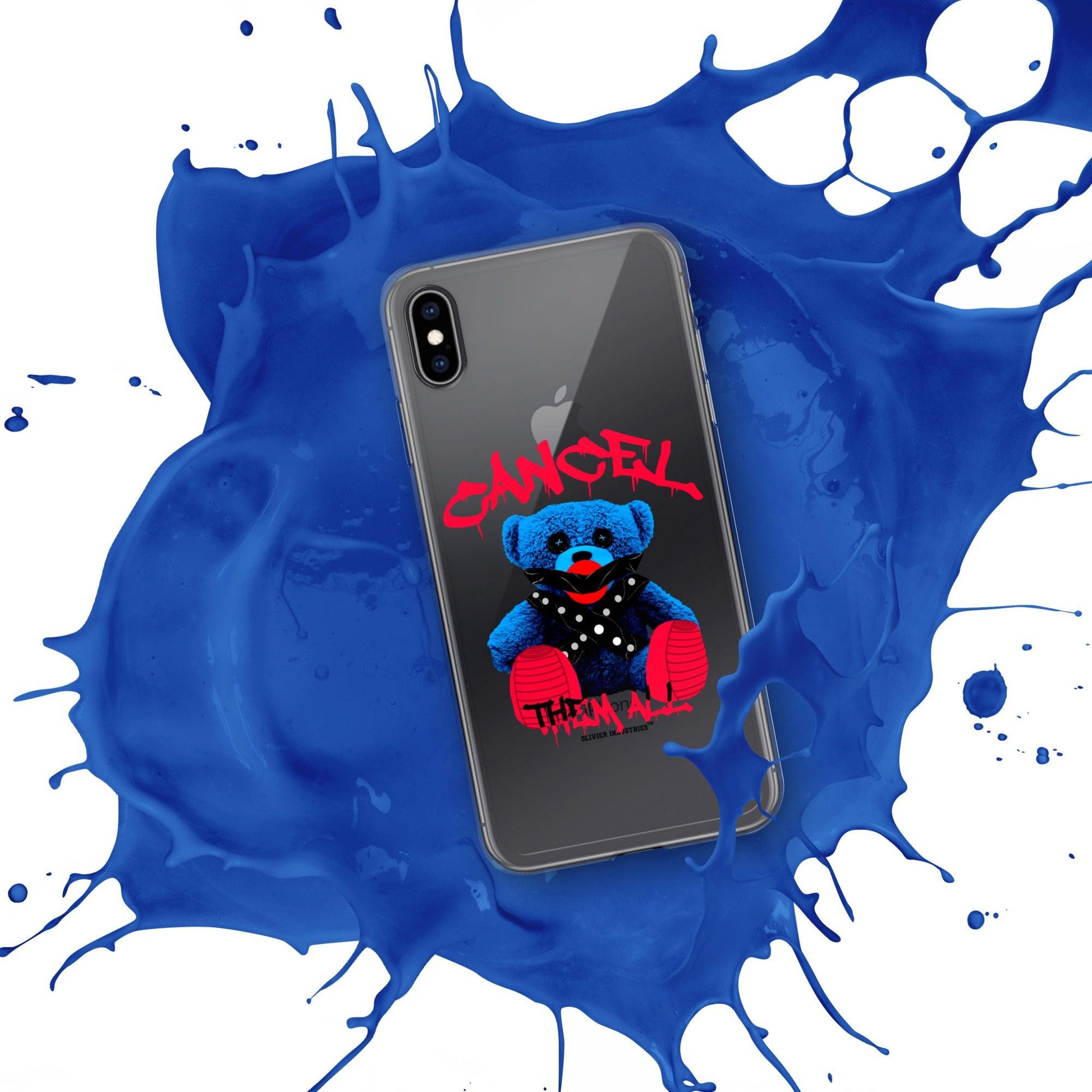 Olivier Industries ®Worldwide- Cancel Them All Bondage Bear iPhone-Hülle - Olivier Industries ® Art & Apparel