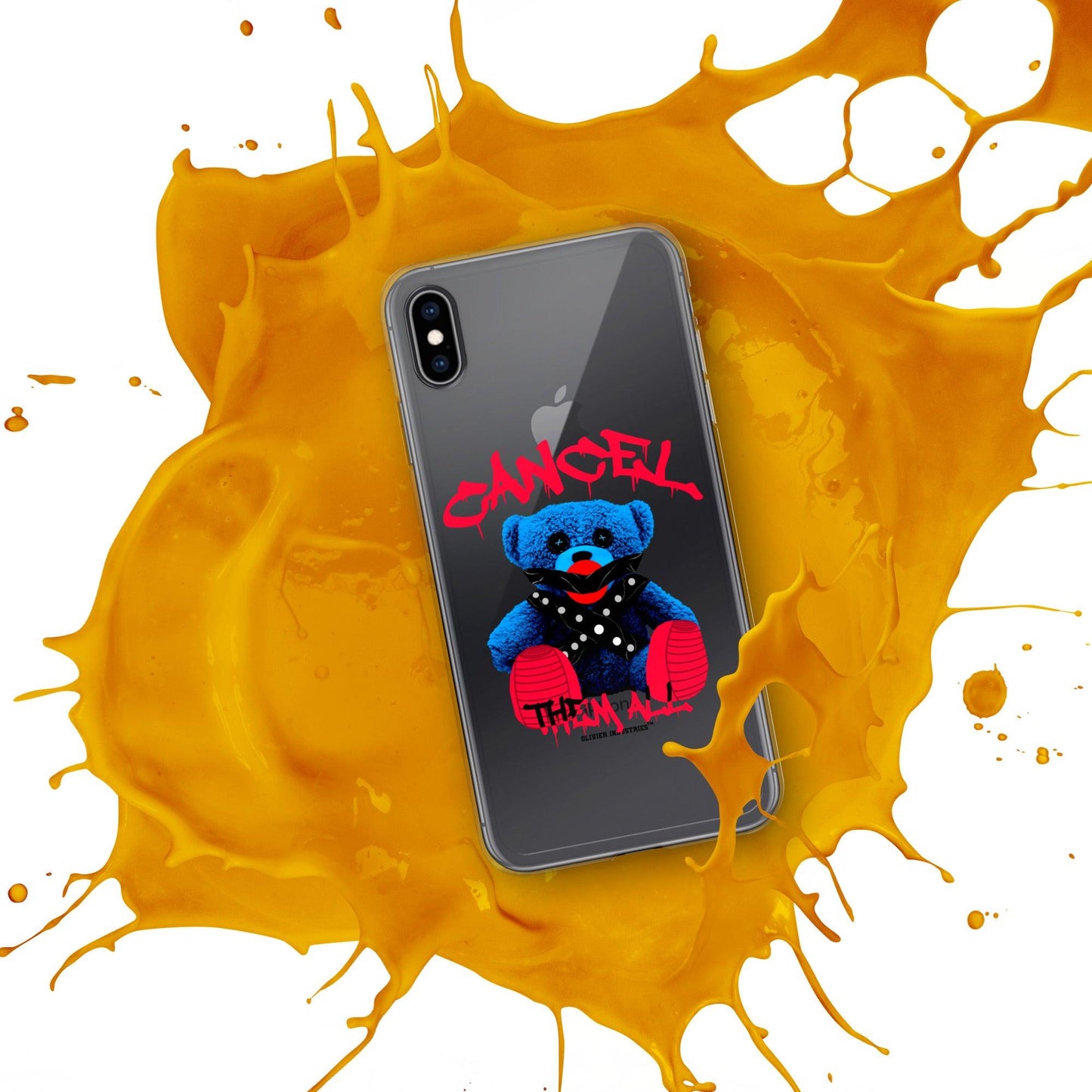 Olivier Industries ®Worldwide- Cancel Them All Bondage Bear iPhone-Hülle - Olivier Industries ® Art & Apparel