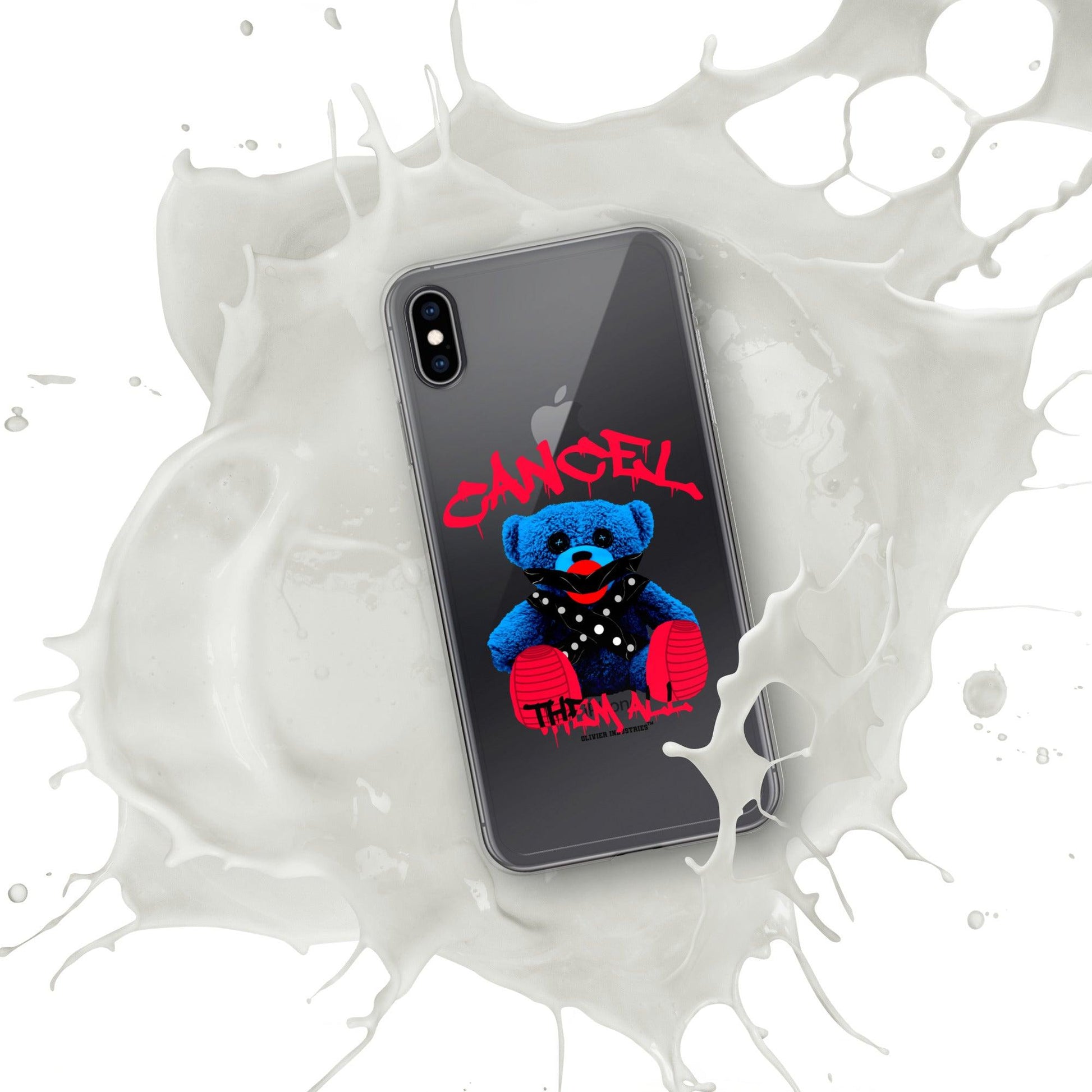 Olivier Industries ®Worldwide- Cancel Them All Bondage Bear iPhone-Hülle - Olivier Industries ® Art & Apparel