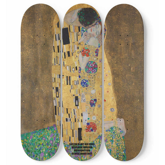 Gustav Klimt "Der Kuss" Art Print by Olivier Industries on 7 - ply Maple Skateboards