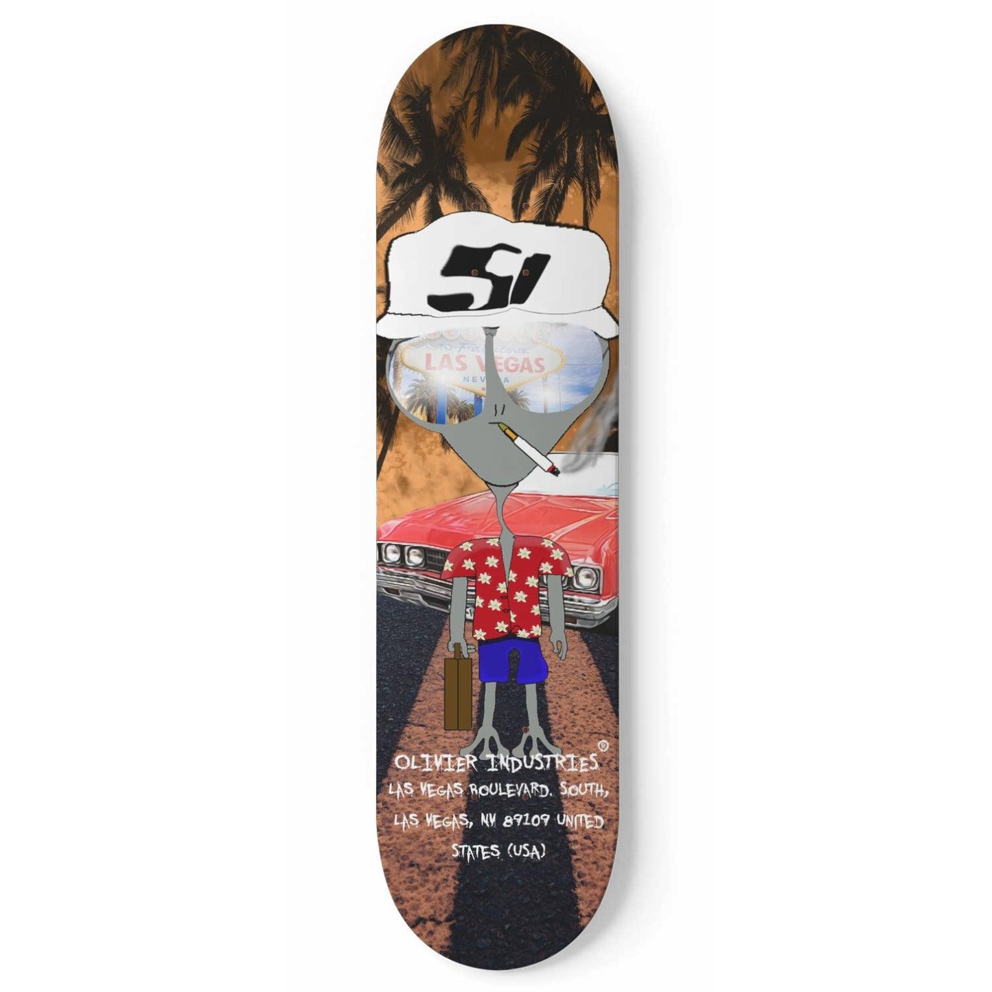 Olivier Industries ® Laughing Las Vegas III Maple Wood Skatedeck