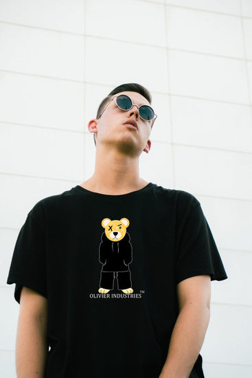 Olivier Industries ® Gangster - Bear organic cotton unisex oversized T-shirt - Olivier Industries