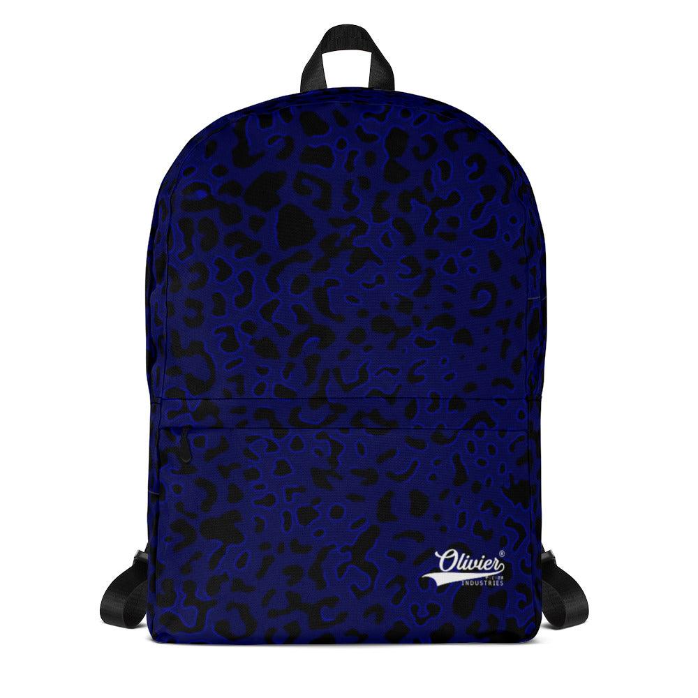 Olivier Industries  ® Dark blue leo pattern printed on Backpack - Olivier Industries