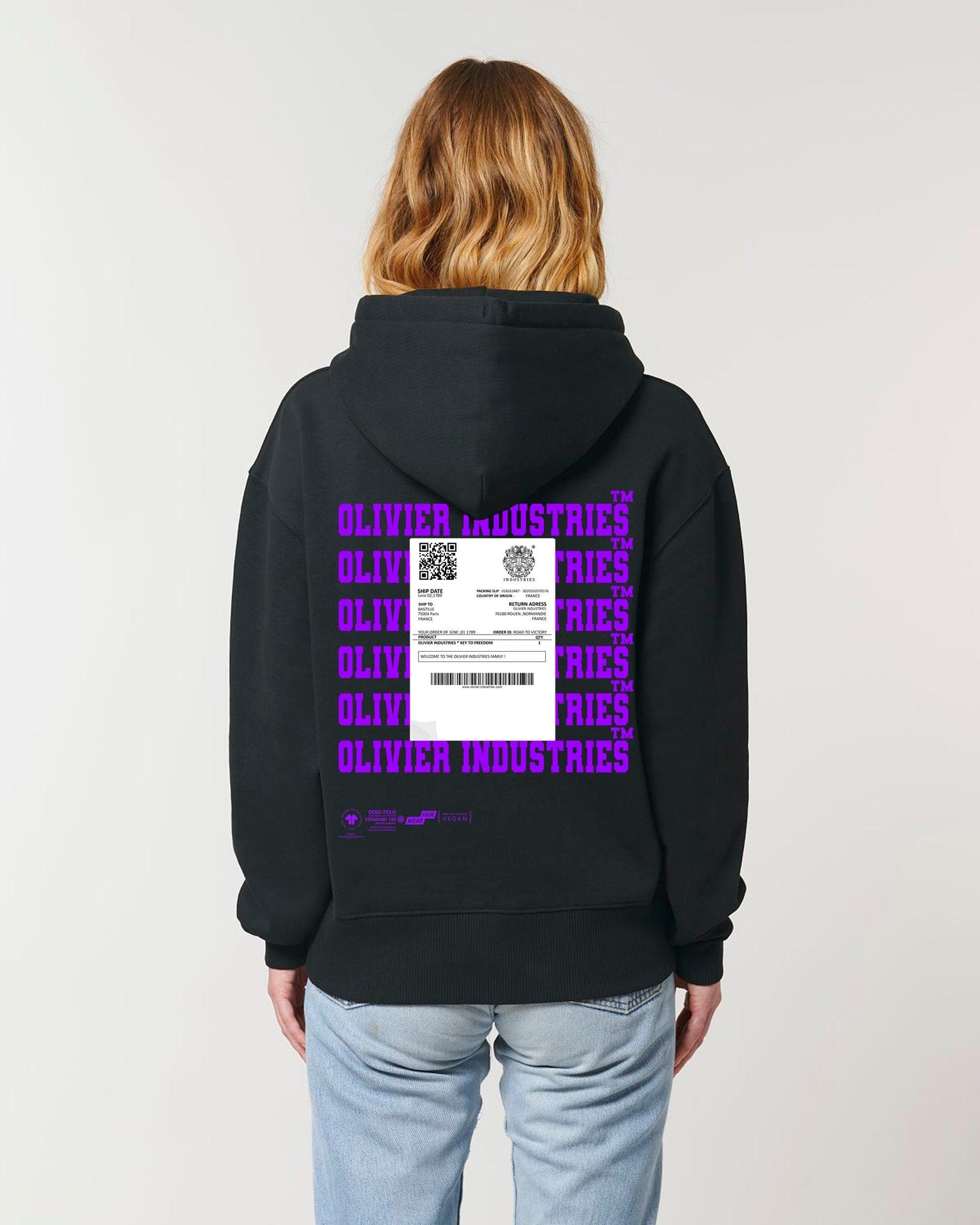 Olivier Industries ® Ultra Heavyweight Rebellion Packing Slip unisex Hoodie - Olivier Industries ® Art & Apparel