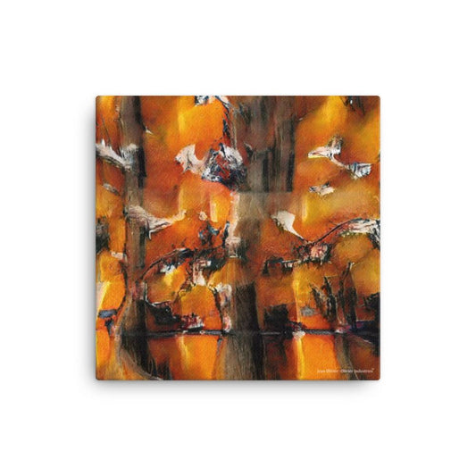 Olivier Industries - burning woods - art print on canvas - Olivier Industries ® Art & Apparel