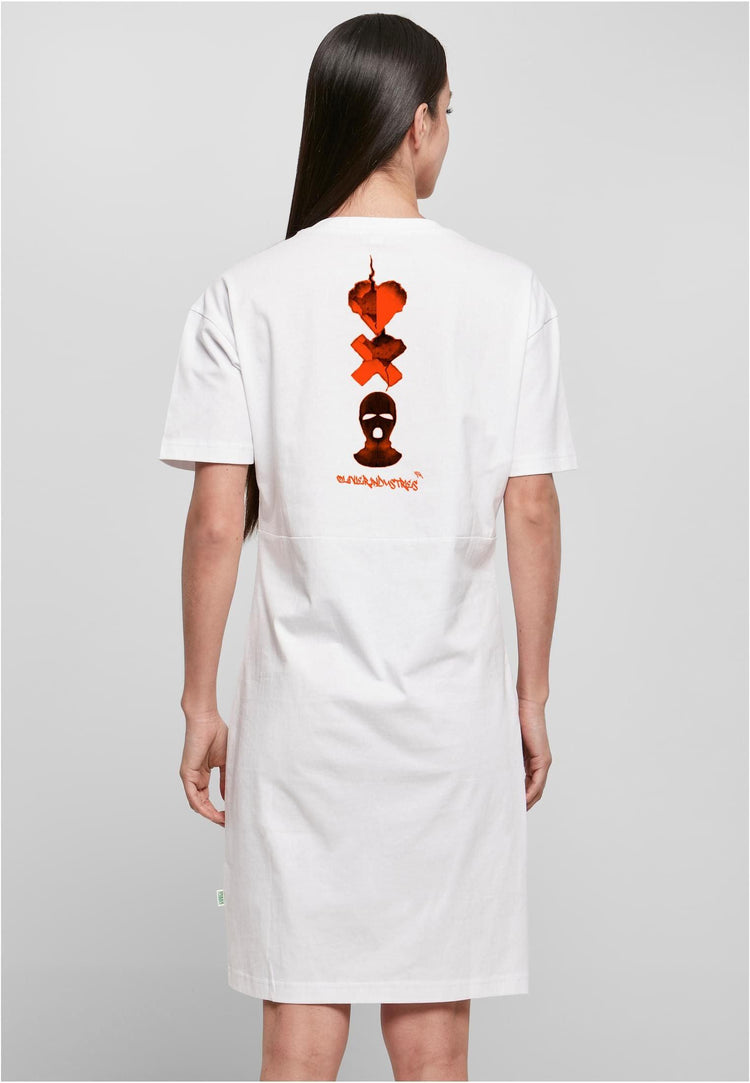 Olivier Industries ® Love,Death & G´s - Organic Cotton Ladies Slit oversized Tee Dress - Olivier Industries ® Art & Apparel