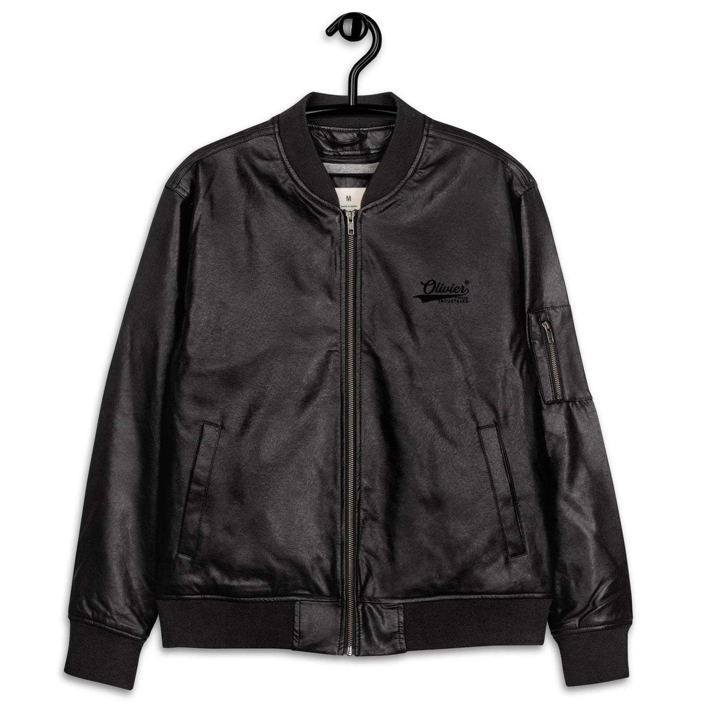 Olivier Industries TM Worldwide - USA - Embroidered PU Leather Unisex Jacket - Olivier Industries ® Art & Apparel