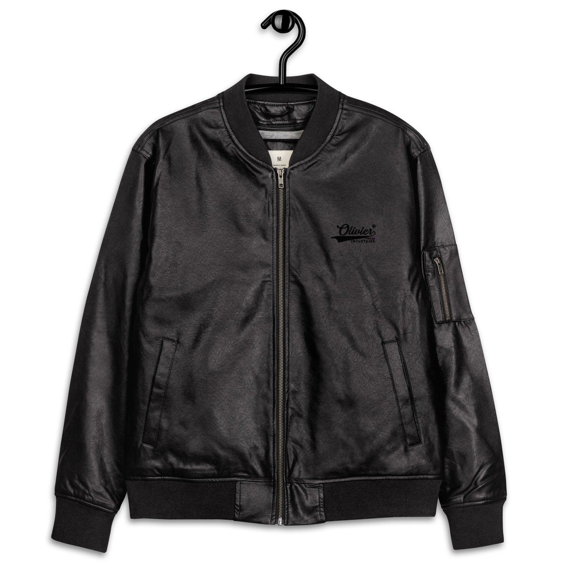 Olivier Industries TM Worldwide - USA - Embroidered PU Leather Unisex Jacket - Olivier Industries ® Art & Apparel
