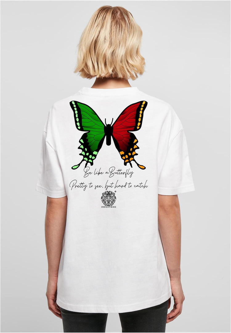 Olivier Industries ® Double side printed Butterfly Ladies Boyfriend Tee - Olivier Industries ® Art & Apparel