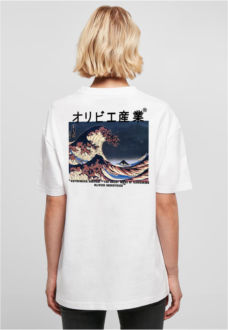 Olivier Industries ® Oversized- Big Wave of Kanagawa - Ladies Boyfriend Tee - Olivier Industries ® Art & Apparel