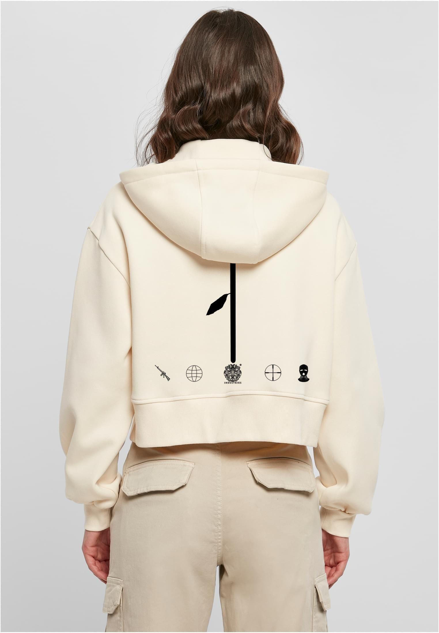 Olivier Industries ® If I die Young Rose feather - woman oversized short Zip Hoodie - Olivier Industries ® Art & Apparel
