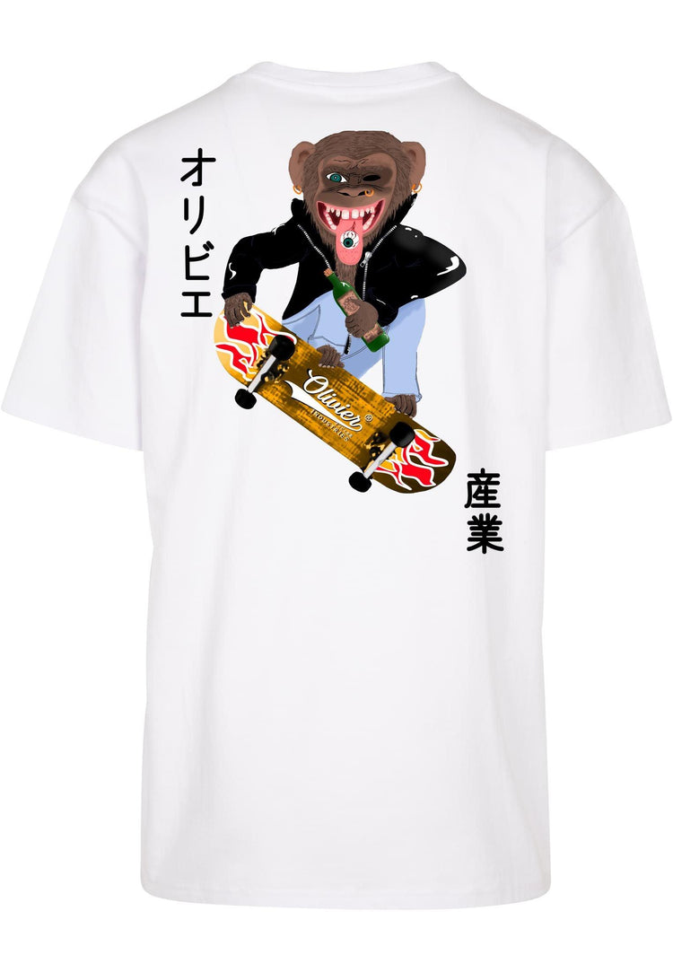 Olivier Industries ®Ape on Skateboard oversized Men Tee - Olivier Industries ® Art & Apparel