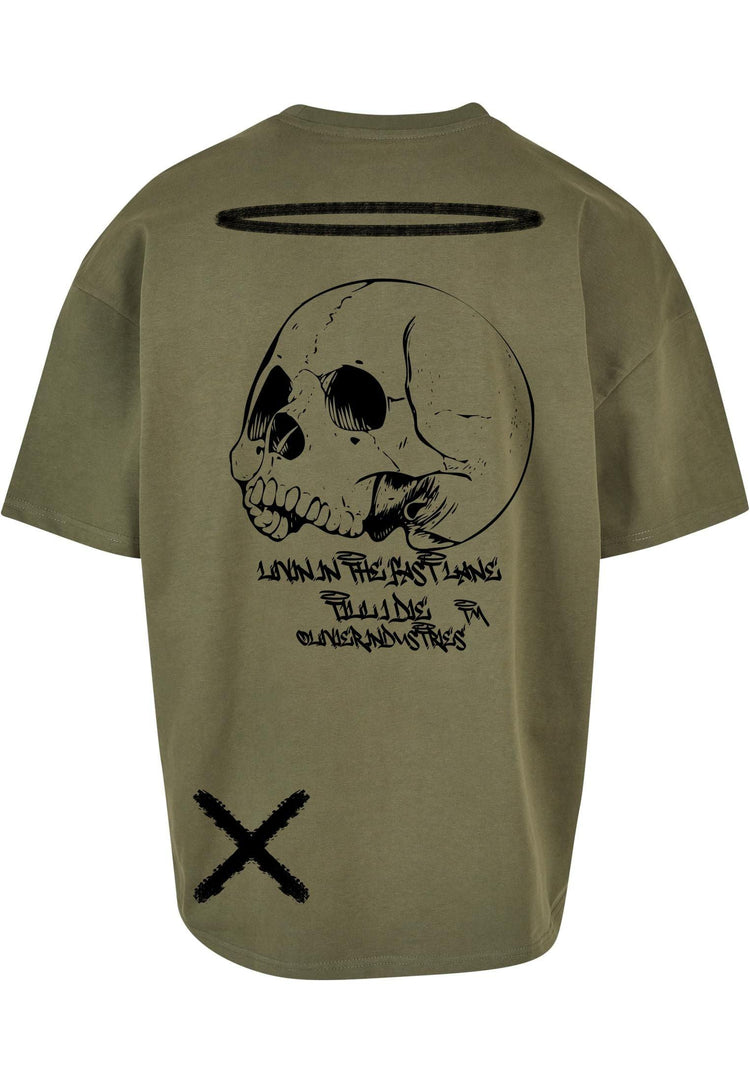 Olivier Industries ® livin in the fast lane olive Oversized Box Tee - Olivier Industries ® Art & Apparel