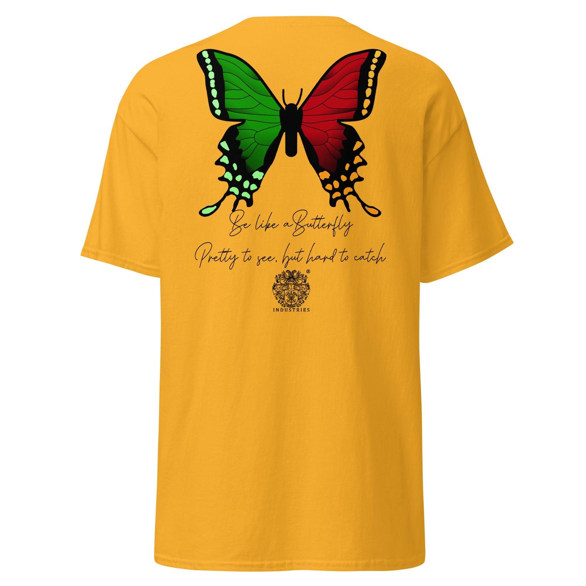 Olivier Industries TM Worldwide - Butterfly red-green classic fit tee - Olivier Industries ® Art & Apparel
