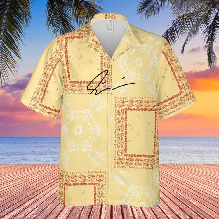 Olivier Industries TM- handmade Paisley Sand Signature Hawaii Shirt - Olivier Industries ® Art & Apparel