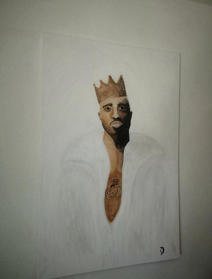 Acrylart 100% "King of Hip-Hop" handmade painted - Gemälde groß - Olivier Industries