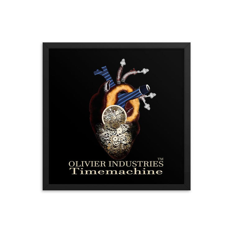 Olivier Industries ® Timemachine anatomical heart framed Poster - Olivier Industries ® Art & Apparel