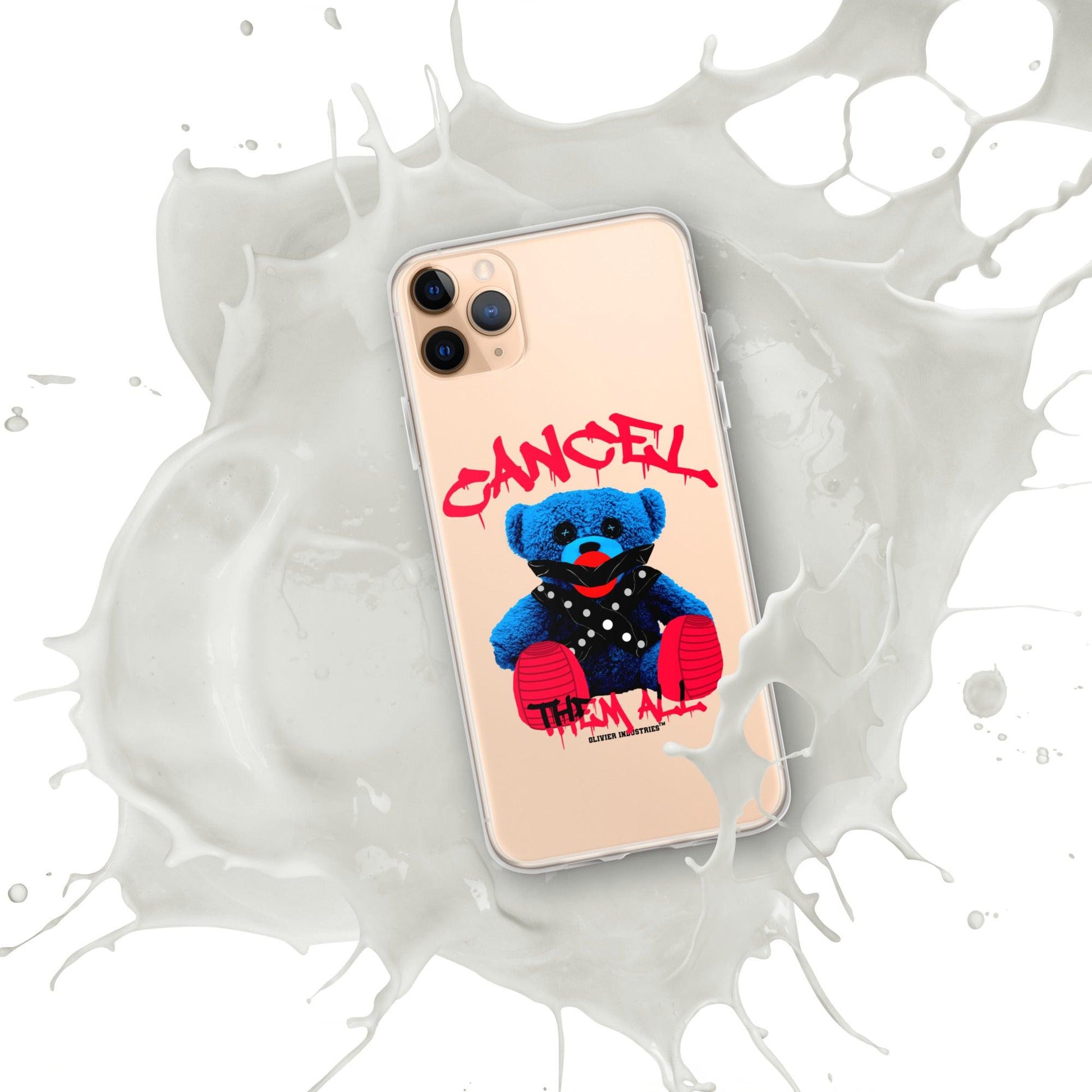 Olivier Industries ®Worldwide- Cancel Them All Bondage Bear iPhone-Hülle - Olivier Industries ® Art & Apparel