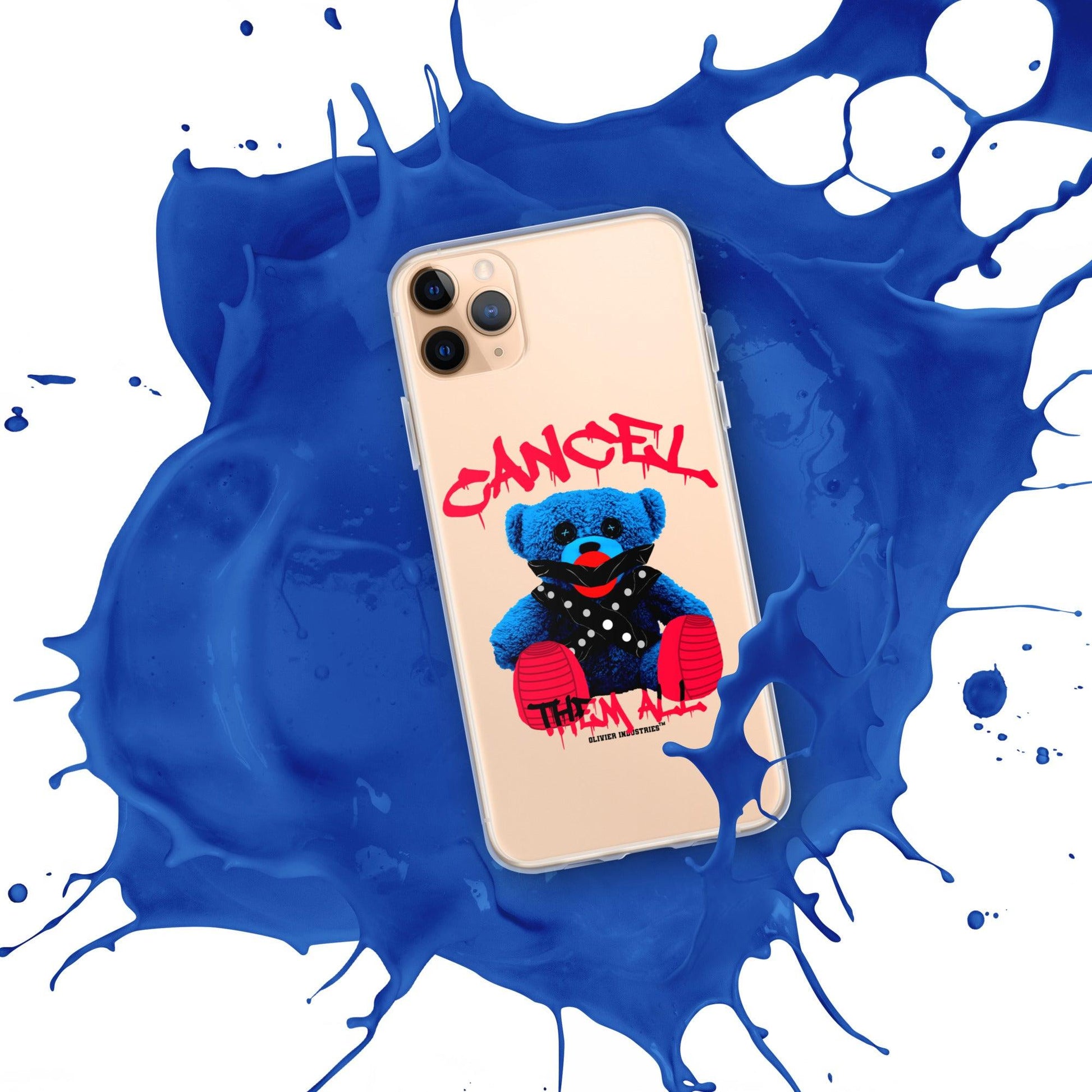 Olivier Industries ®Worldwide- Cancel Them All Bondage Bear iPhone-Hülle - Olivier Industries ® Art & Apparel