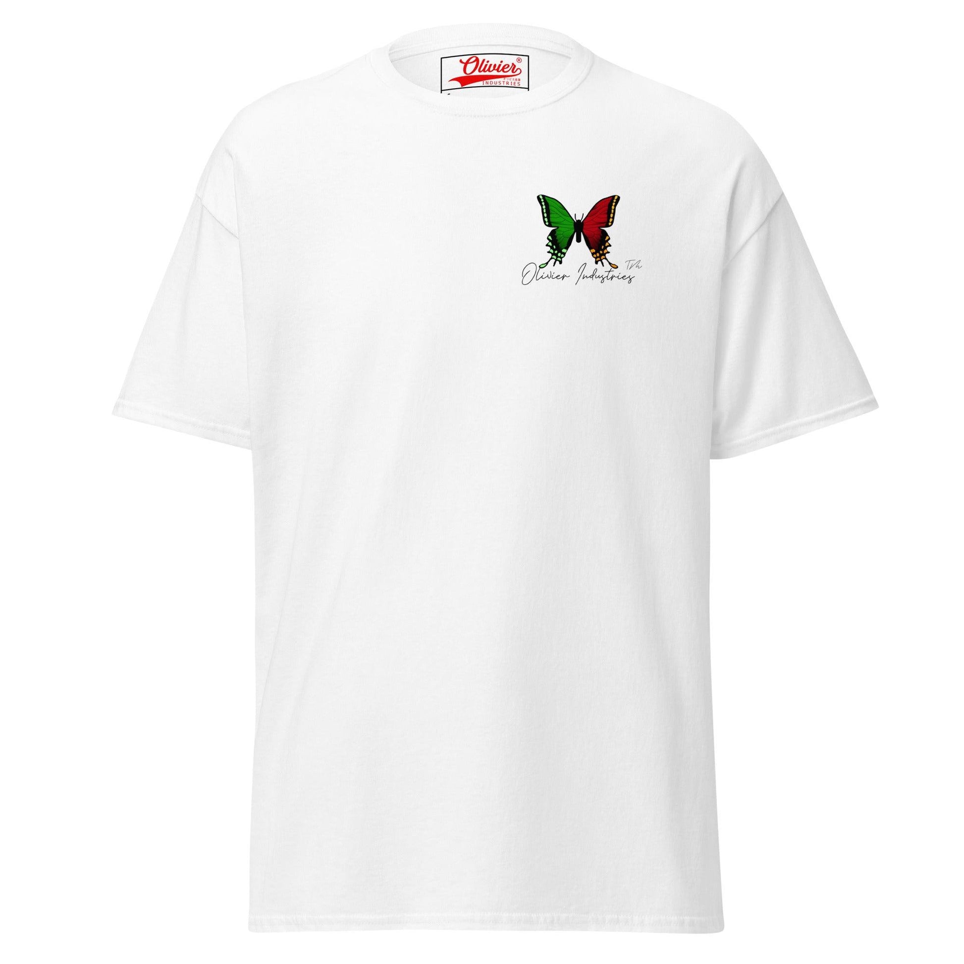 Olivier Industries TM Worldwide - Butterfly red-green classic fit tee - Olivier Industries ® Art & Apparel