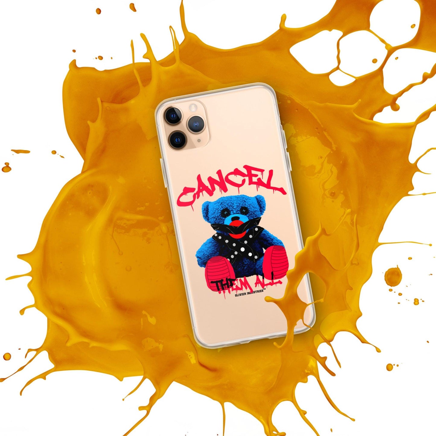 Olivier Industries ®Worldwide- Cancel Them All Bondage Bear iPhone-Hülle - Olivier Industries ® Art & Apparel