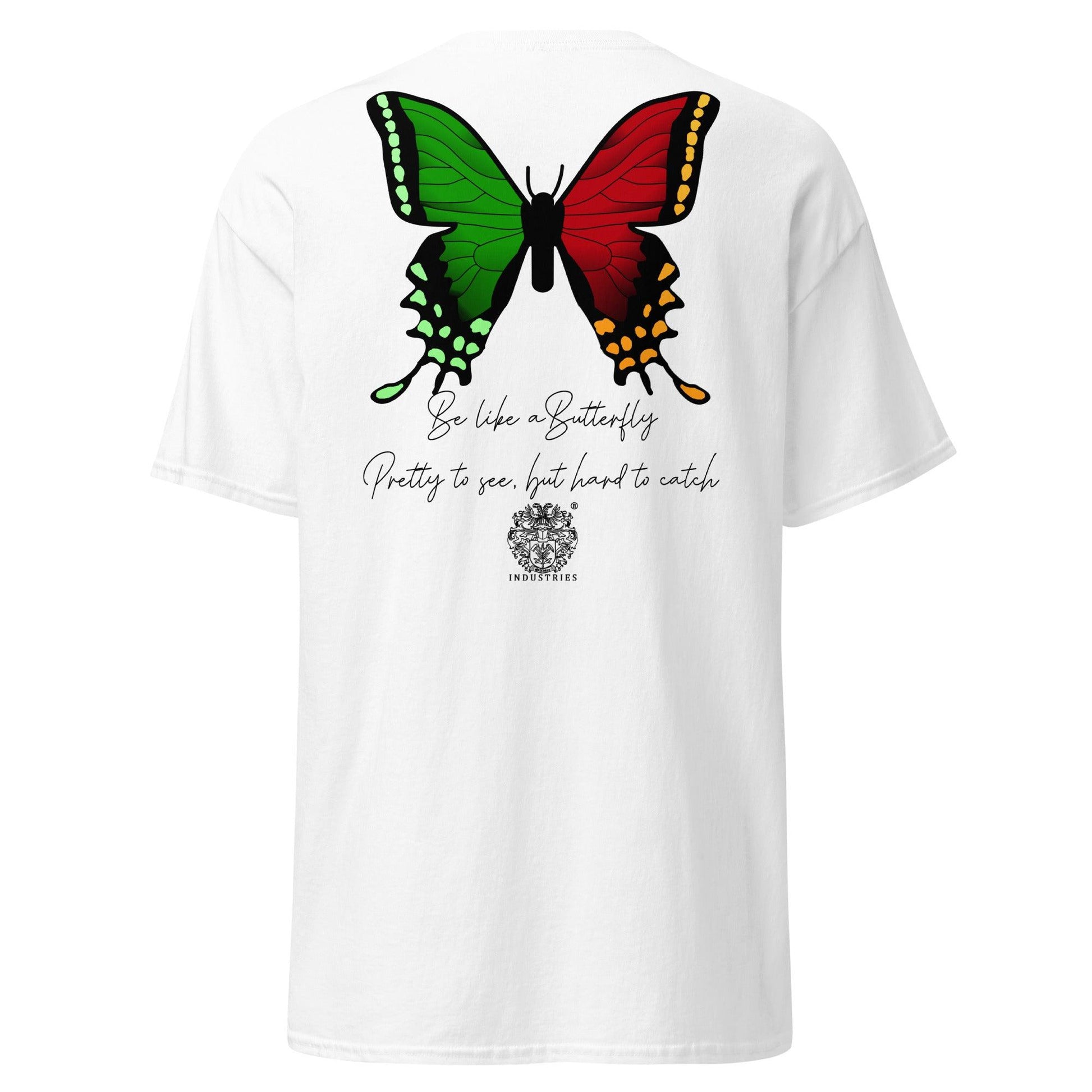 Olivier Industries TM Worldwide - Butterfly red-green classic fit tee - Olivier Industries ® Art & Apparel