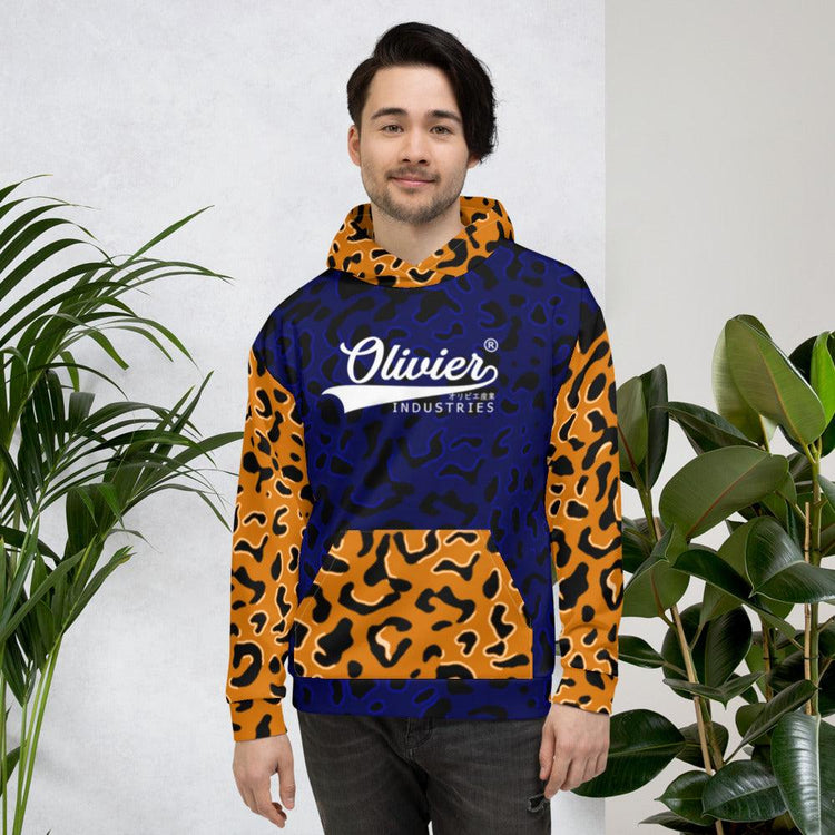 Olivier Industries ® drawn Leopard pattern on Unisex Hoodie - Olivier Industries