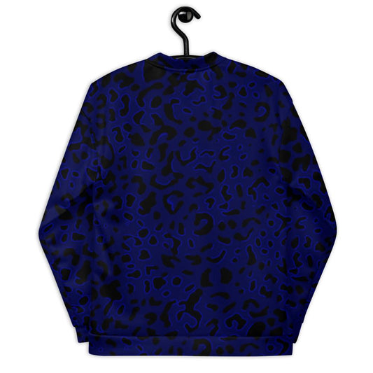 Olivier Industries  ® Dark blue leo pattern printed on unisex Bomber jacket - Olivier Industries