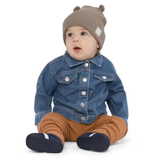 Olivier Industries ® embroidered denim organic baby jacket - Olivier Industries