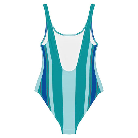 Olivier Industries ® Stripped Japanese Logo One-Piece Swimsuit - Olivier Industries