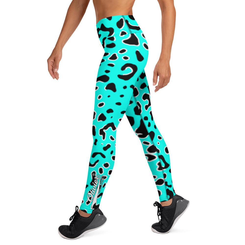 Olivier Industries ® Camouflage handmade drawn Puma Pattern - with pocket Yoga-Leggings - Olivier Industries