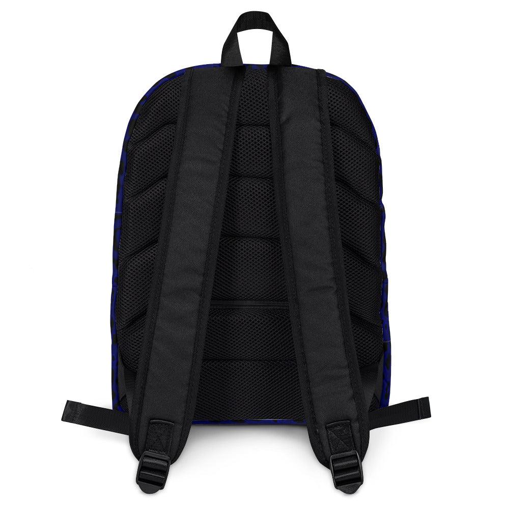 Olivier Industries  ® Dark blue leo pattern printed on Backpack - Olivier Industries