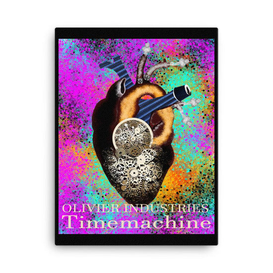 Olivier Industries ® Canvas Print of handmade anatomical heart time machine - Olivier Industries ® Art & Apparel