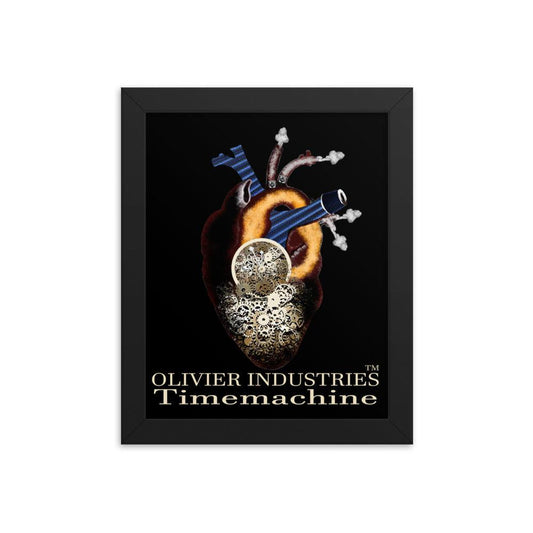 Olivier Industries ® Timemachine anatomical heart framed Poster - Olivier Industries ® Art & Apparel