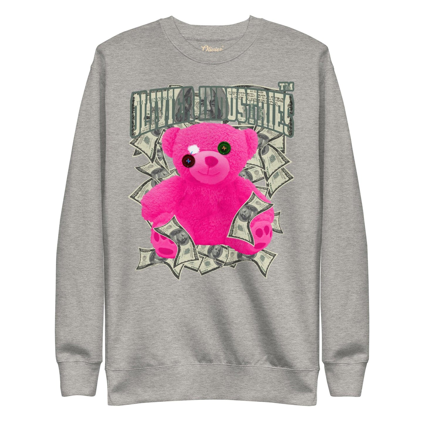 Olivier Industries TM Worldwide Pink Bear Dollar Unisex-Premium-Pullover - Olivier Industries ® Art & Apparel
