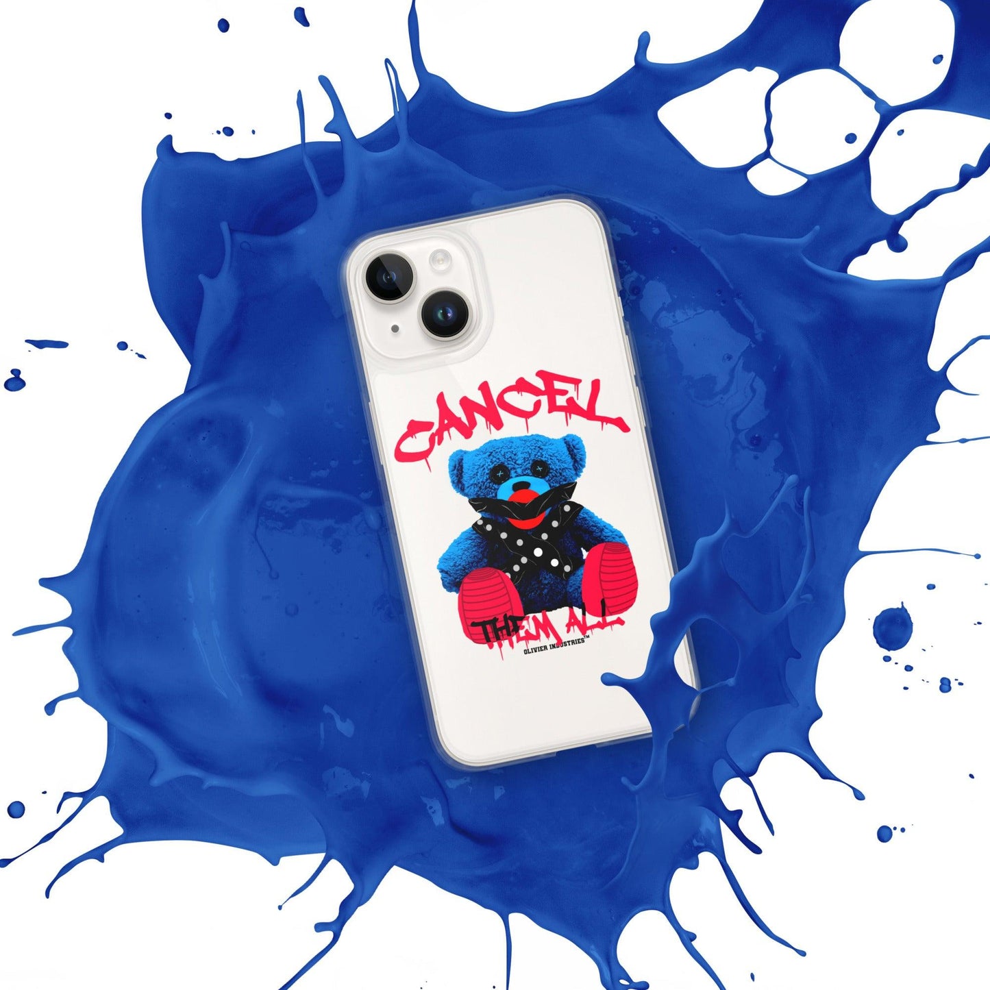 Olivier Industries ®Worldwide- Cancel Them All Bondage Bear iPhone-Hülle - Olivier Industries ® Art & Apparel