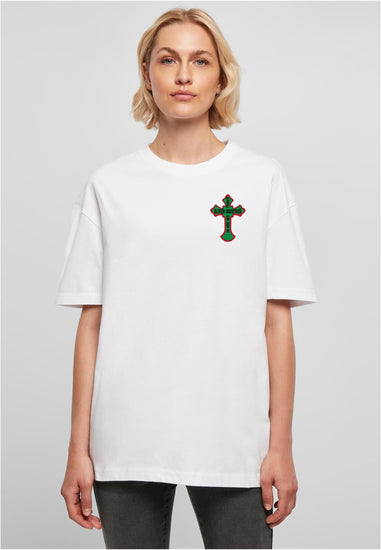 Olivier Industries ® Oversized- Italian Vintage Cross - Ladies Boyfriend Tee - Olivier Industries ® Art & Apparel