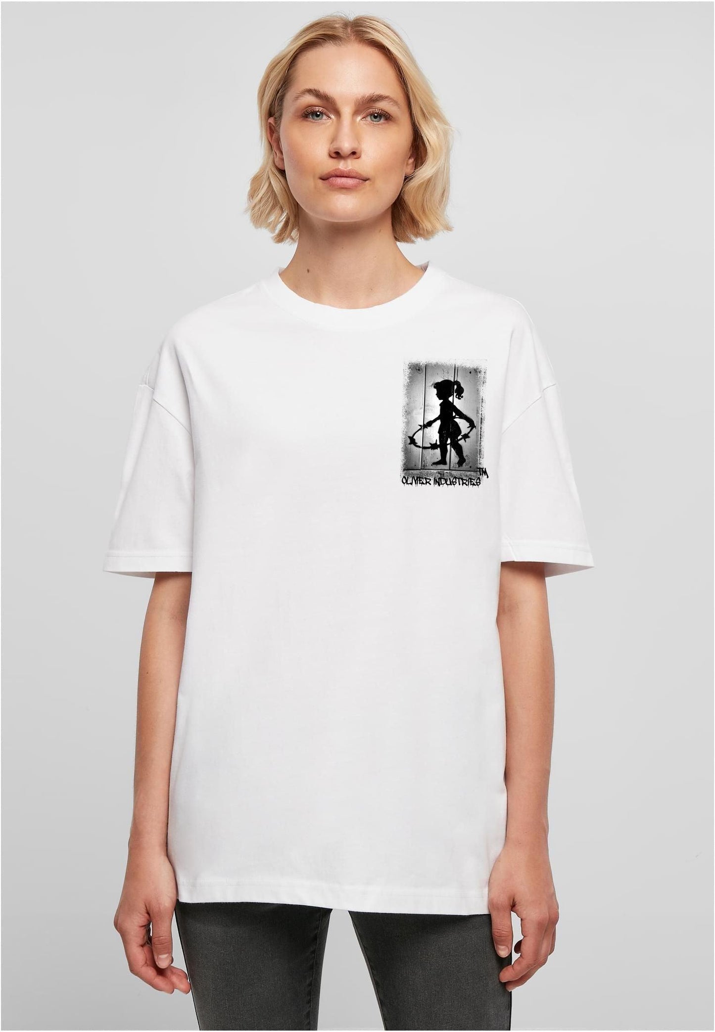 Olivier Industries ® Oversized- Free Palestine No Justice No Peace - Ladies Boyfriend Tee - Olivier Industries ® Art & Apparel