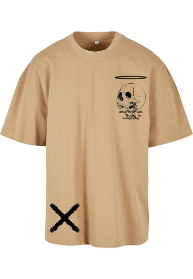 Olivier Industries ® livin in the fast lane beige Oversized Box Tee - Olivier Industries ® Art & Apparel